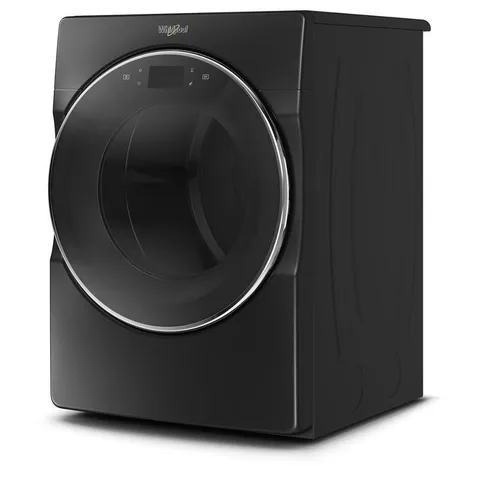 7.4-cu ft Smart Front Load Stackable Vented Electric Dryer - Black Shadow