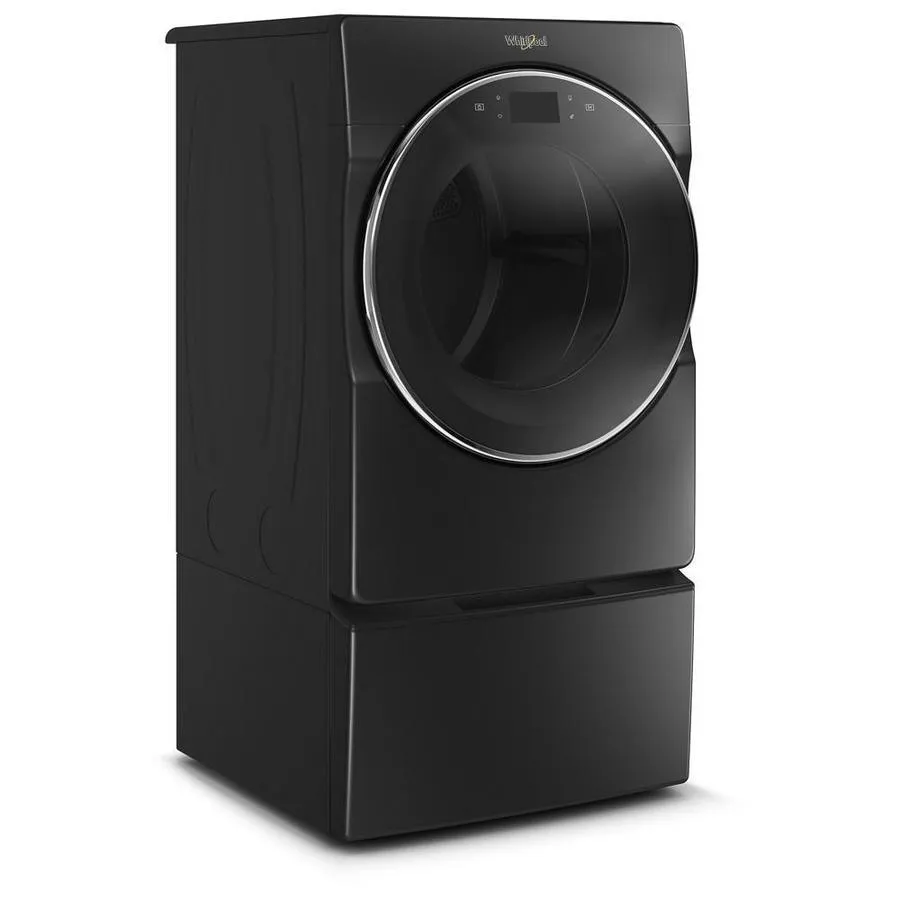 Whirlpool 7.4-cu ft Smart Front Load Stackable Vented Electric Dryer - Black Shadow, photo 3 of 12