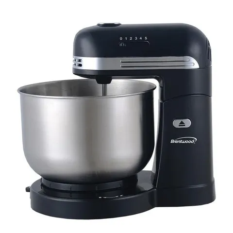 3 Qt. 5-Speed Black with Stainless Steel Mixing Bowl Stand Mixer