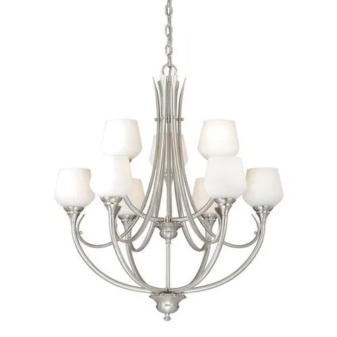 Grafton 9-Light Satin Nickel Transitional Chandelier