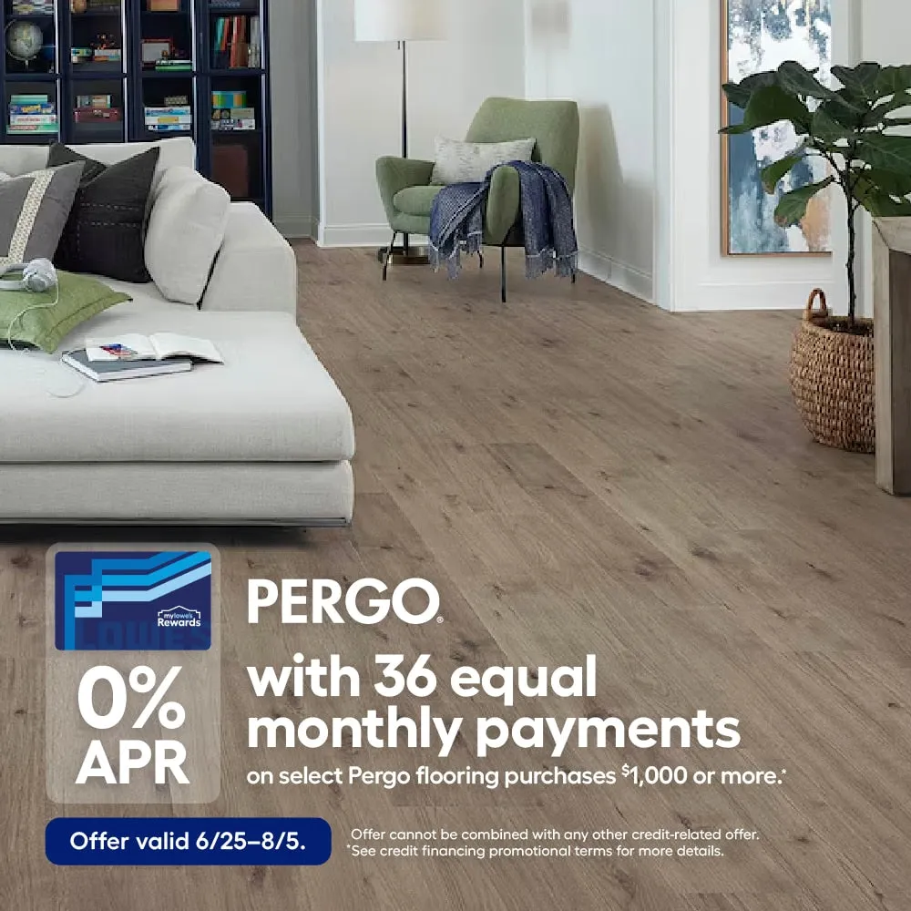 Pergo Pro with WetProtect Hallfield Hickory 10-mm T x 7-1/2-in W x 47-1/4-in L Waterproof Laminate Wood Flooring ( 27-sq ft / Carton ), photo 2 of 12