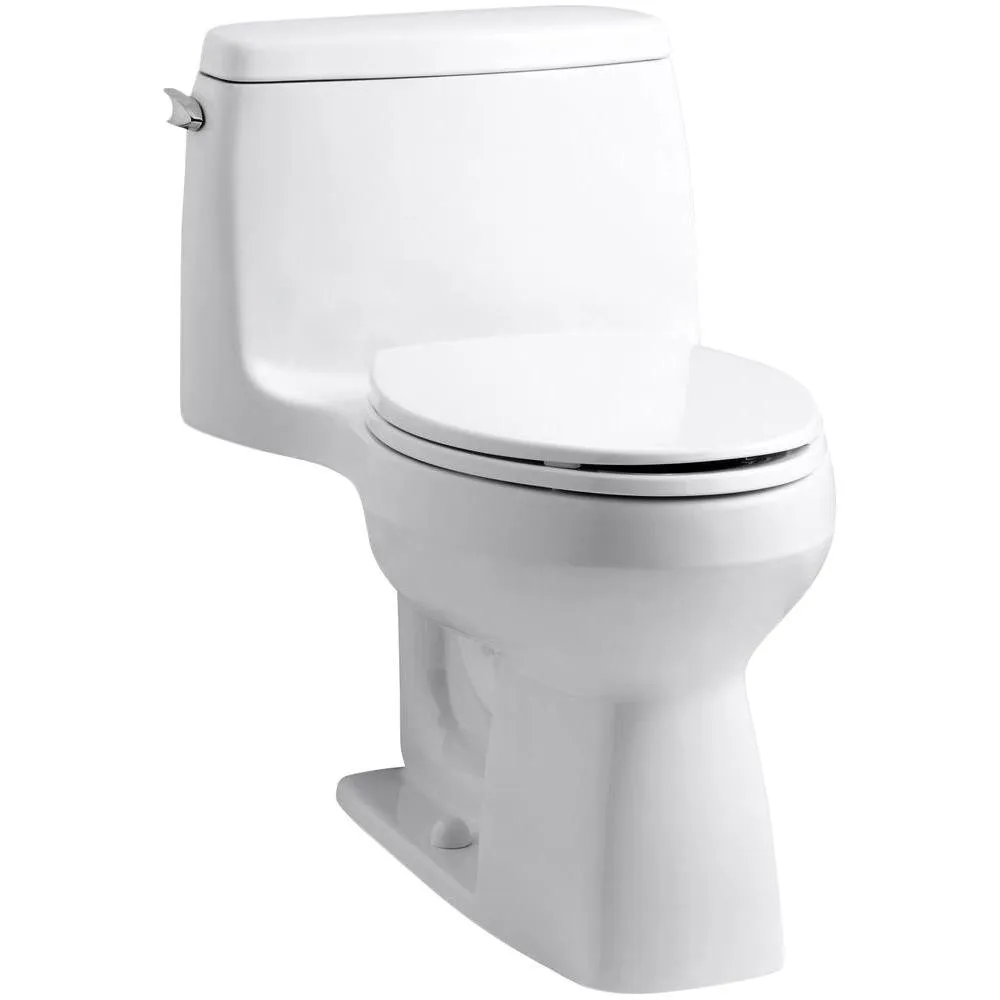 Santa Rosa Comfort Height 1-Piece 1.28 GPF Compact Single Flush Elongated Toilet in White, Seat Included (3-Pack), photo 10 of 10