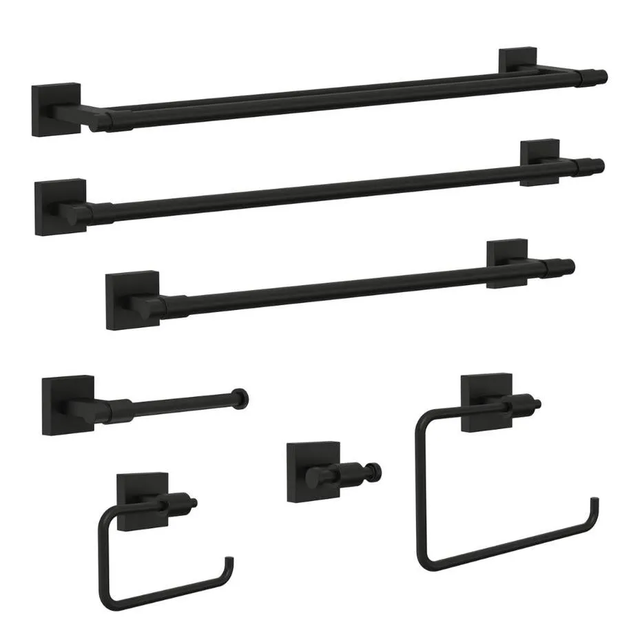 Franklin Brass Maxted Flat Black Wall Mount Single Post Toilet Paper Holder, photo 2 of 8