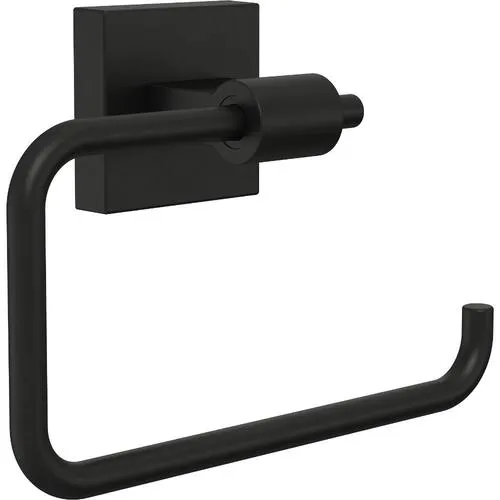Franklin Brass Maxted Flat Black Wall Mount Single Post Toilet Paper Holder, photo 5 of 8