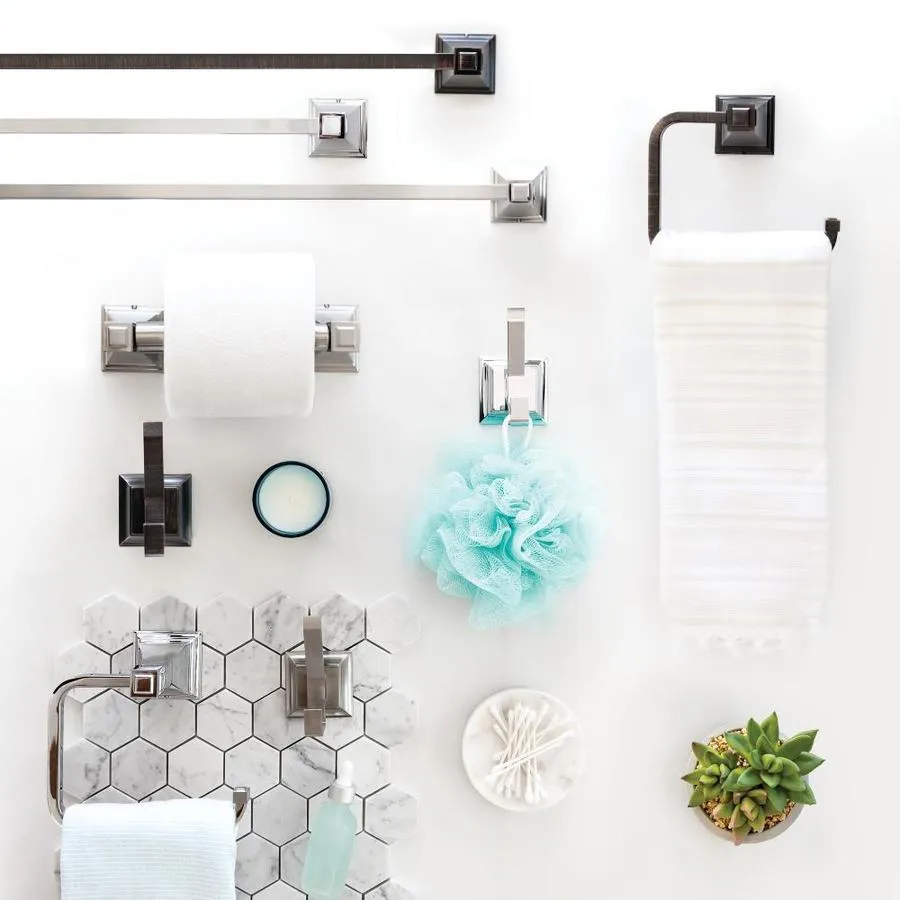 Franklin Brass Lynwood Polished Chrome Wall Mount Spring-Loaded Toilet Paper Holder, photo 5 of 6