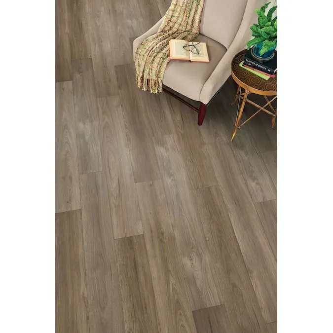 Bruce Enlightened Earth Fall Retreat 12-mm T x 8-in W x 48-in L Waterproof Wood Plank Laminate Flooring (15.94-sq ft / Carton), photo 6 of 6