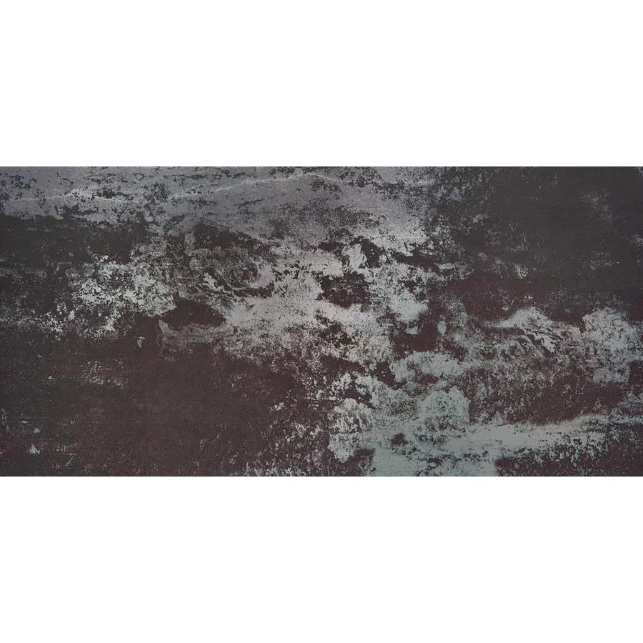 American Villa Supernatural 8-Pack Dark Steel 12-in x 24-in Metallic Porcelain Stone Look Floor Tile, photo 4 of 9