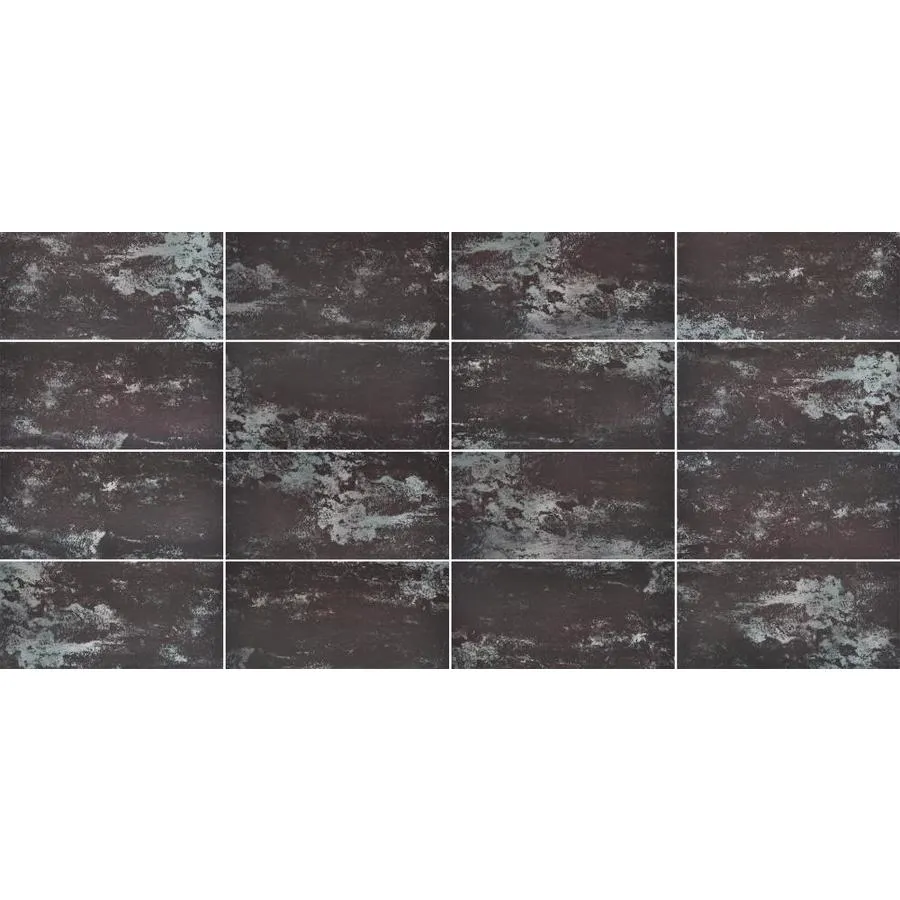 American Villa Supernatural 8-Pack Dark Steel 12-in x 24-in Metallic Porcelain Stone Look Floor Tile, photo 7 of 9