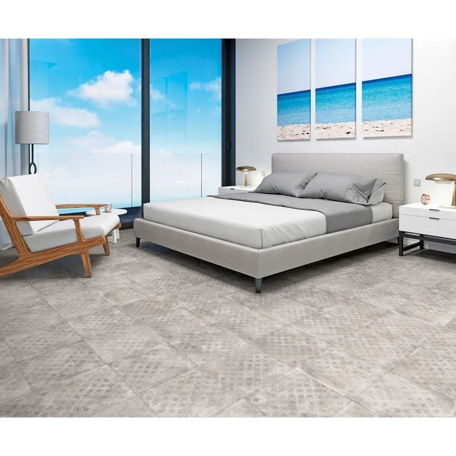 American Villa Segovia Diamond 6-in x 6-in Glazed Porcelain Cement Look Floor and Wall Tile Sample, photo 2 of 8