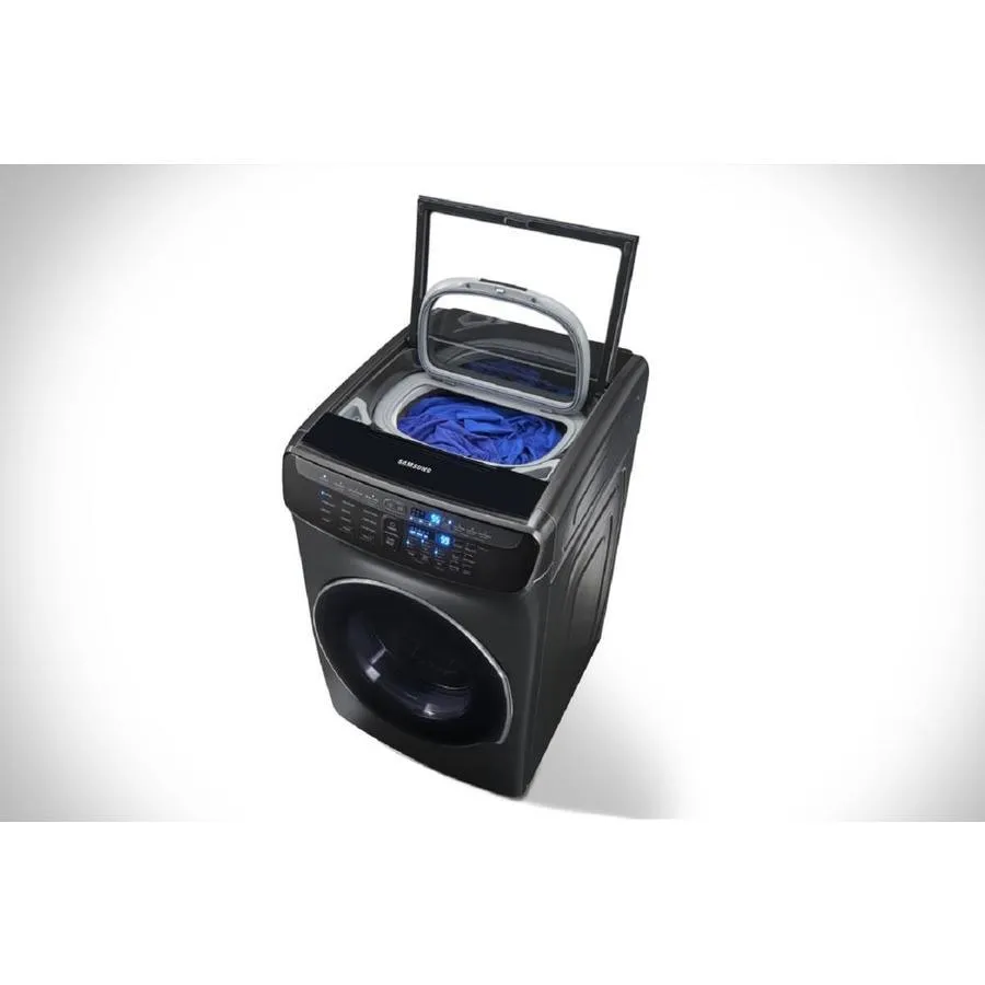 Samsung FlexWash 5.5-cu ft High Efficiency Primary Washer Only Front-Load Washer (Black Stainless Steel) ENERGY STAR, photo 8 of 12