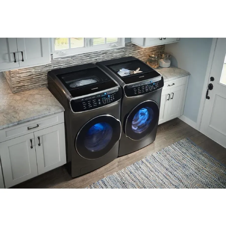 Samsung FlexDry 7.5-cu ft Energy Star Certified Electric Dryer (Black Stainless Steel) Energy Star Certified, photo 9 of 12