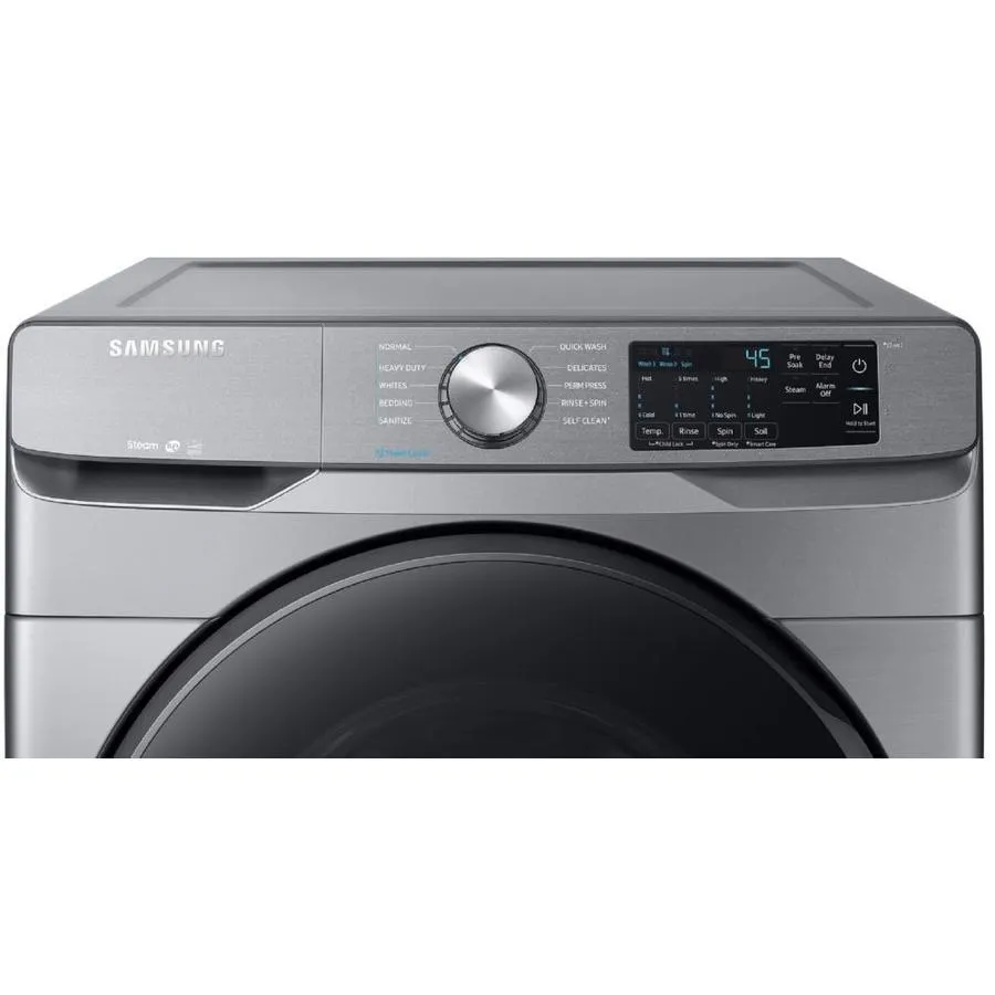 Samsung 4.5-cu ft High Efficiency Stackable Steam Cycle Front-Load Washer (Platinum) ENERGY STAR, photo 5 of 13