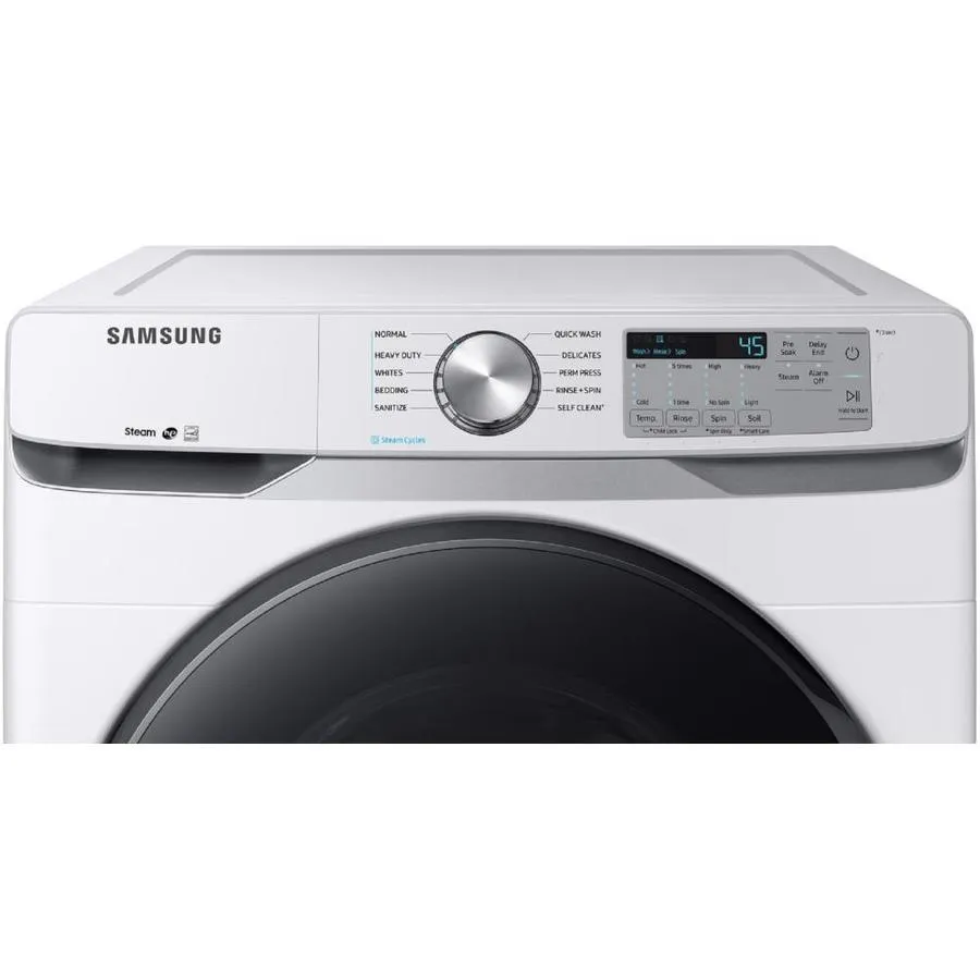 Samsung 4.5-cu ft High Efficiency Stackable Steam Cycle Front-Load Washer (White) ENERGY STAR, photo 4 of 13