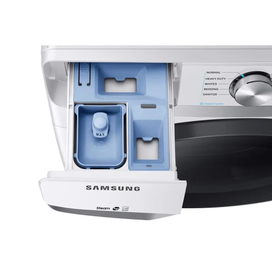 Samsung 4.5-cu ft High Efficiency Stackable Steam Cycle Front-Load Washer (White) ENERGY STAR, photo 5 of 13