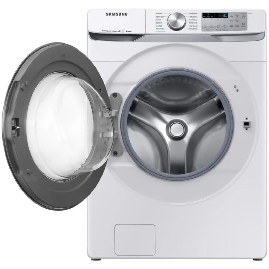 Samsung Smart 4-cu ft High Efficiency Stackable Steam Cycle Front-Load Washer (White) ENERGY STAR, photo 2 of 13