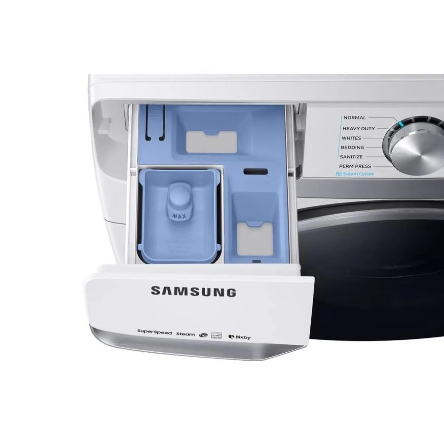 Samsung Smart 4-cu ft High Efficiency Stackable Steam Cycle Front-Load Washer (White) ENERGY STAR, photo 5 of 13
