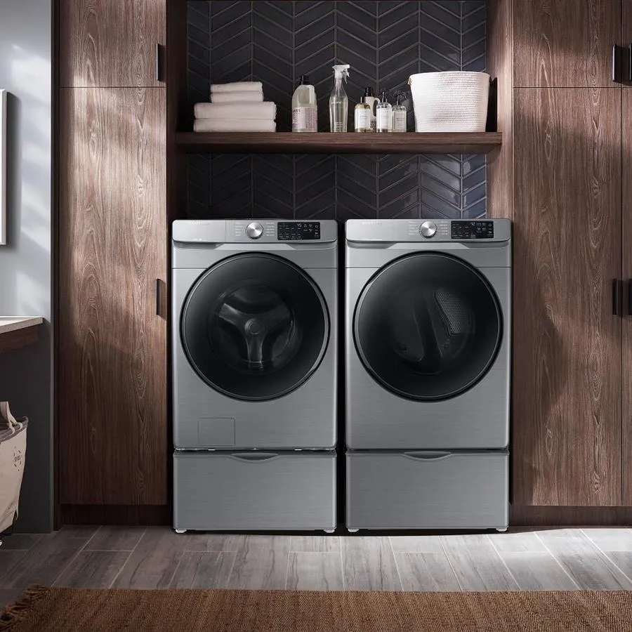Samsung 7.5-cu ft Stackable Steam Cycle Electric Dryer (Platinum), photo 8 of 13