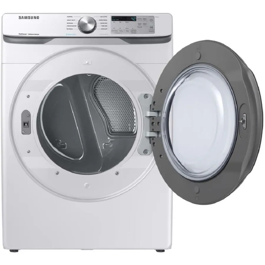 Samsung 7.5-cu ft Reversible Side Swing Door Stackable Steam Cycle Gas Dryer (White), photo 2 of 14