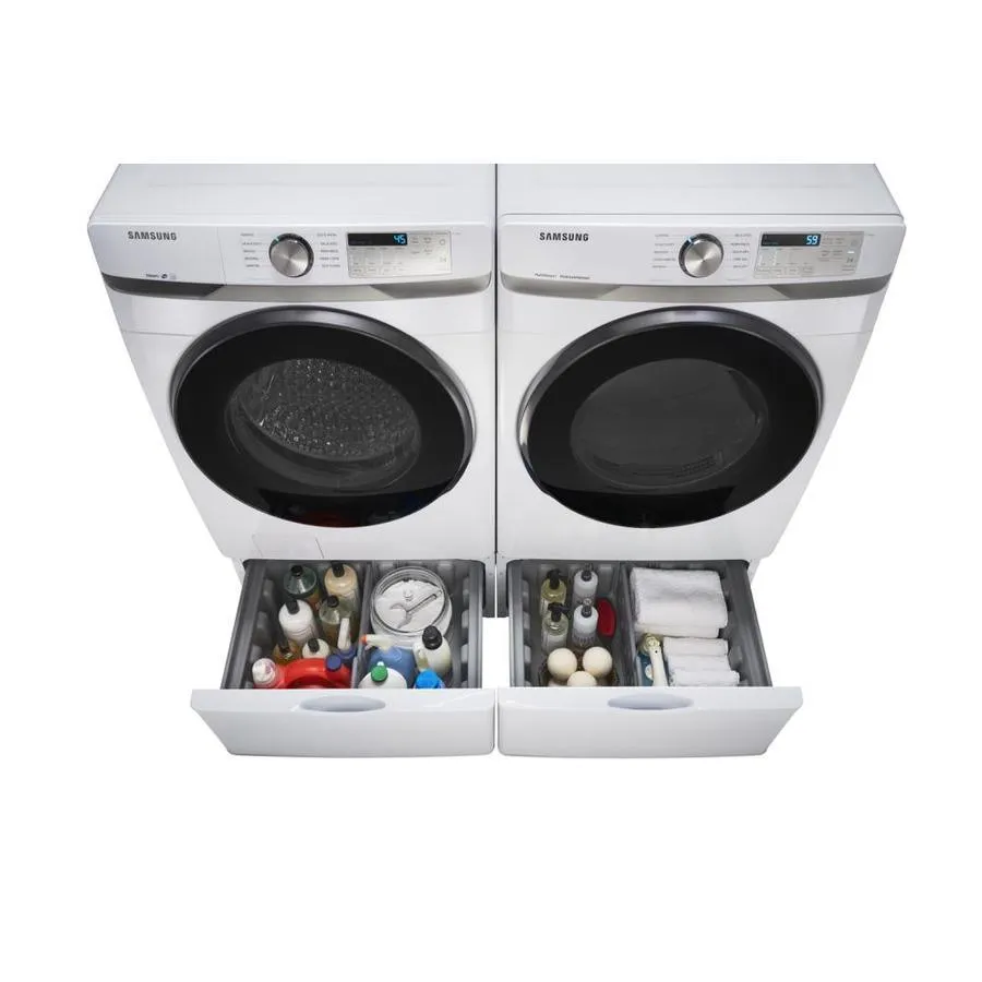 Samsung 7.5-cu ft Reversible Side Swing Door Stackable Steam Cycle Gas Dryer (White), photo 9 of 14