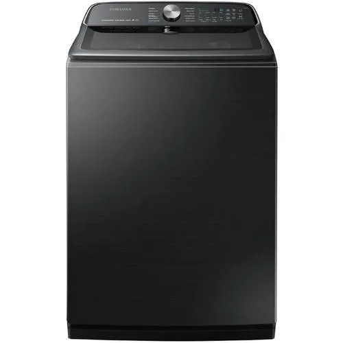 Samsung 5-cu ft High Efficiency Steam Cycle Top-Load Washer (Fingerprint Resistant Black Stainless Steel) ENERGY STAR, photo 9 of 10