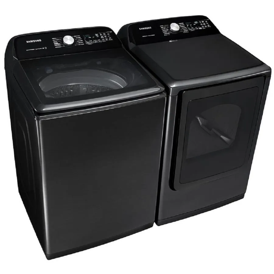 Samsung 7.4-cu ft Reversible Side Swing Door Steam Cycle Gas Dryer (Fingerprint Resistant Black Stainless Steel), photo 8 of 11