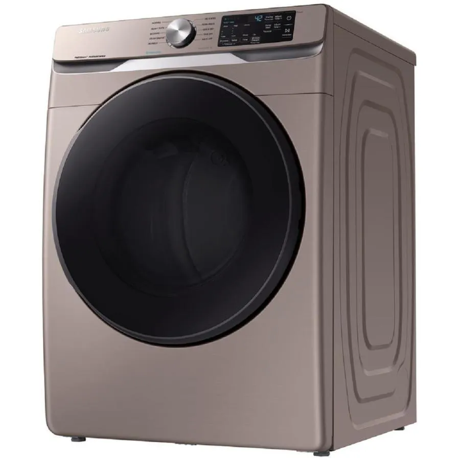 Samsung 7.5-cu ft Reversible Side Swing Door Stackable Steam Cycle Gas Dryer (White), photo 12 of 14