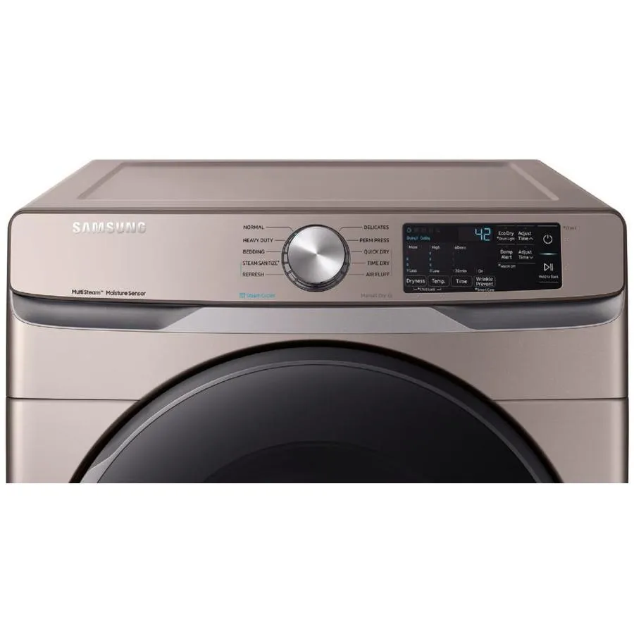 Samsung 7.5-cu ft Reversible Side Swing Door Stackable Steam Cycle Gas Dryer (Champagne), photo 4 of 14