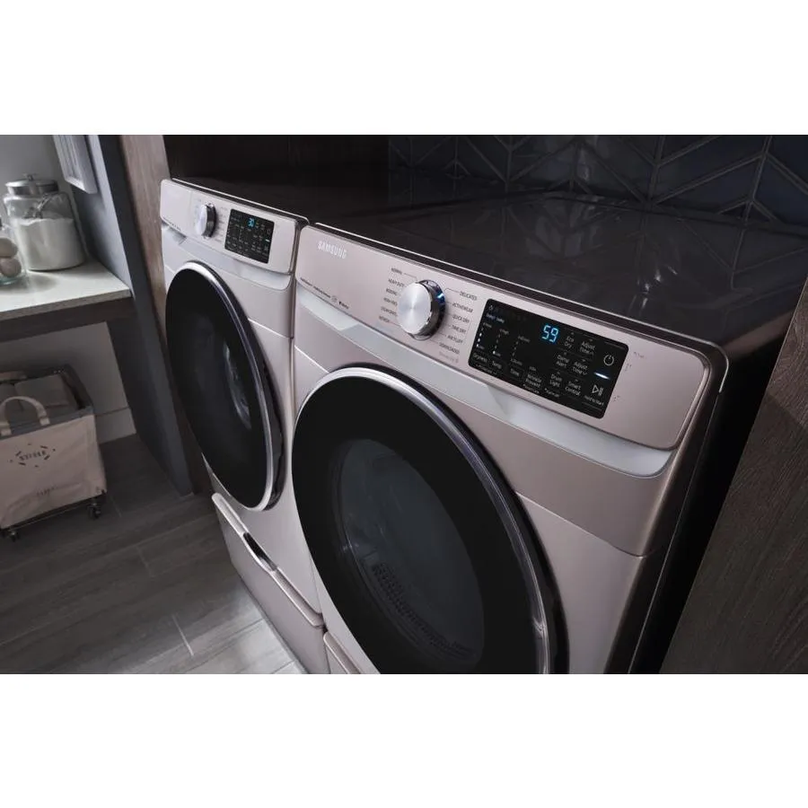 Samsung Smart 4-cu ft High Efficiency Stackable Steam Cycle Front-Load Washer (Champagne) ENERGY STAR, photo 9 of 13