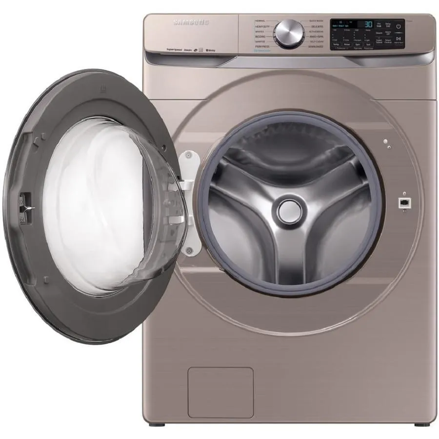 Samsung Smart 4-cu ft High Efficiency Stackable Steam Cycle Front-Load Washer (Champagne) ENERGY STAR, photo 2 of 13