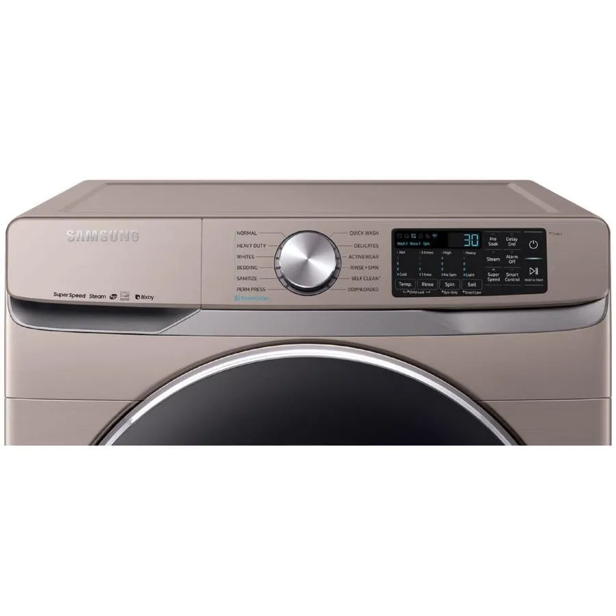 Samsung Smart 4-cu ft High Efficiency Stackable Steam Cycle Front-Load Washer (Champagne) ENERGY STAR, photo 4 of 13