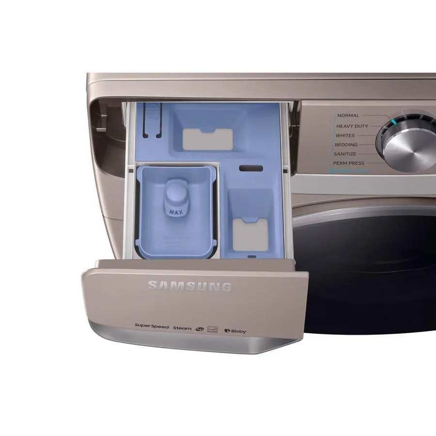 Samsung Smart 4-cu ft High Efficiency Stackable Steam Cycle Front-Load Washer (Champagne) ENERGY STAR, photo 5 of 13