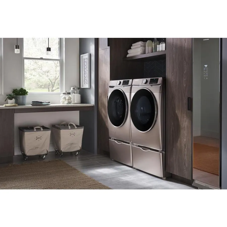 Samsung Smart 4-cu ft High Efficiency Stackable Steam Cycle Front-Load Washer (Champagne) ENERGY STAR, photo 8 of 13