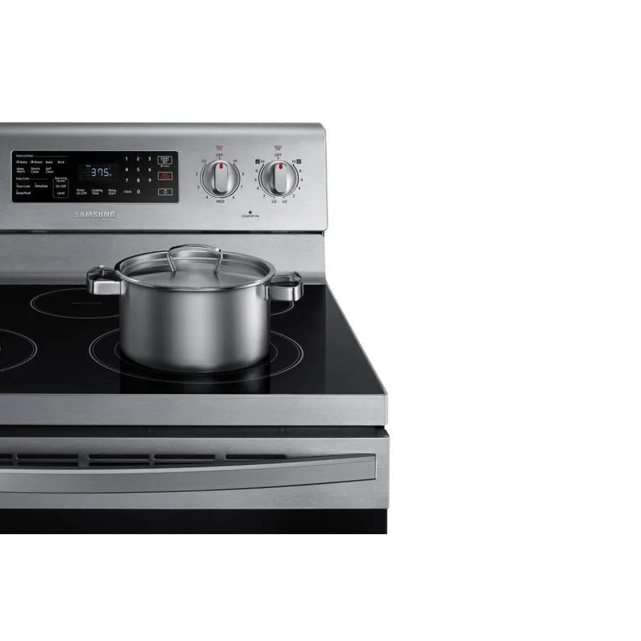 Samsung 30-in Smooth Surface 5 Elements 5.9-cu ft Self-Cleaning Convection Freestanding Electric Range (Stainless Steel), photo 3 of 13