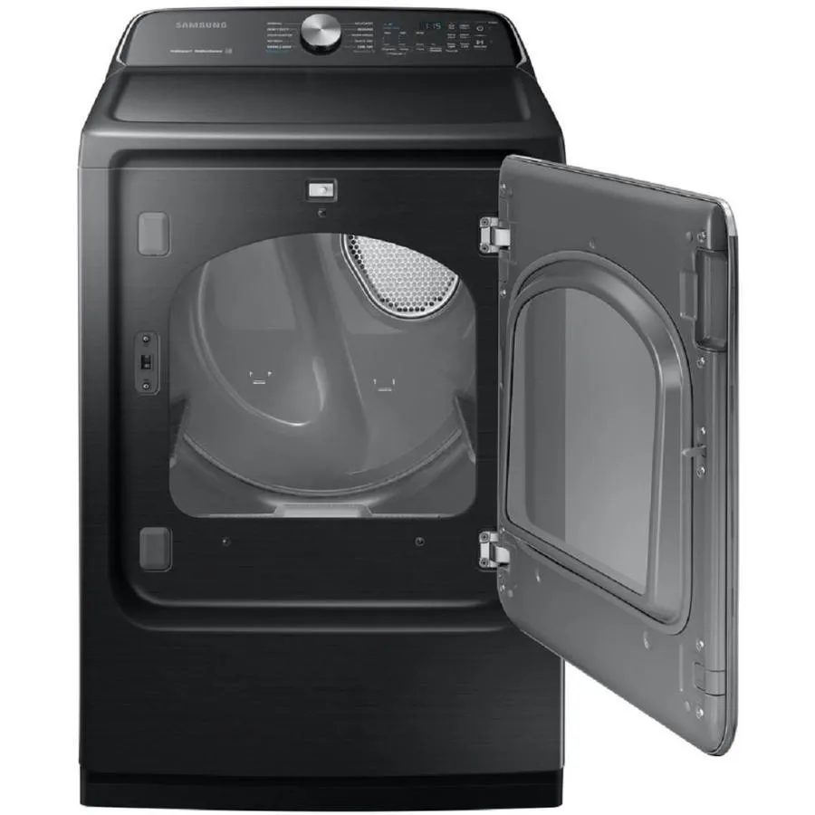 Samsung 7.4-cu ft Reversible Side Swing Door Steam Cycle Gas Dryer (Fingerprint Resistant Black Stainless Steel) ENERGY STAR, photo 2 of 8