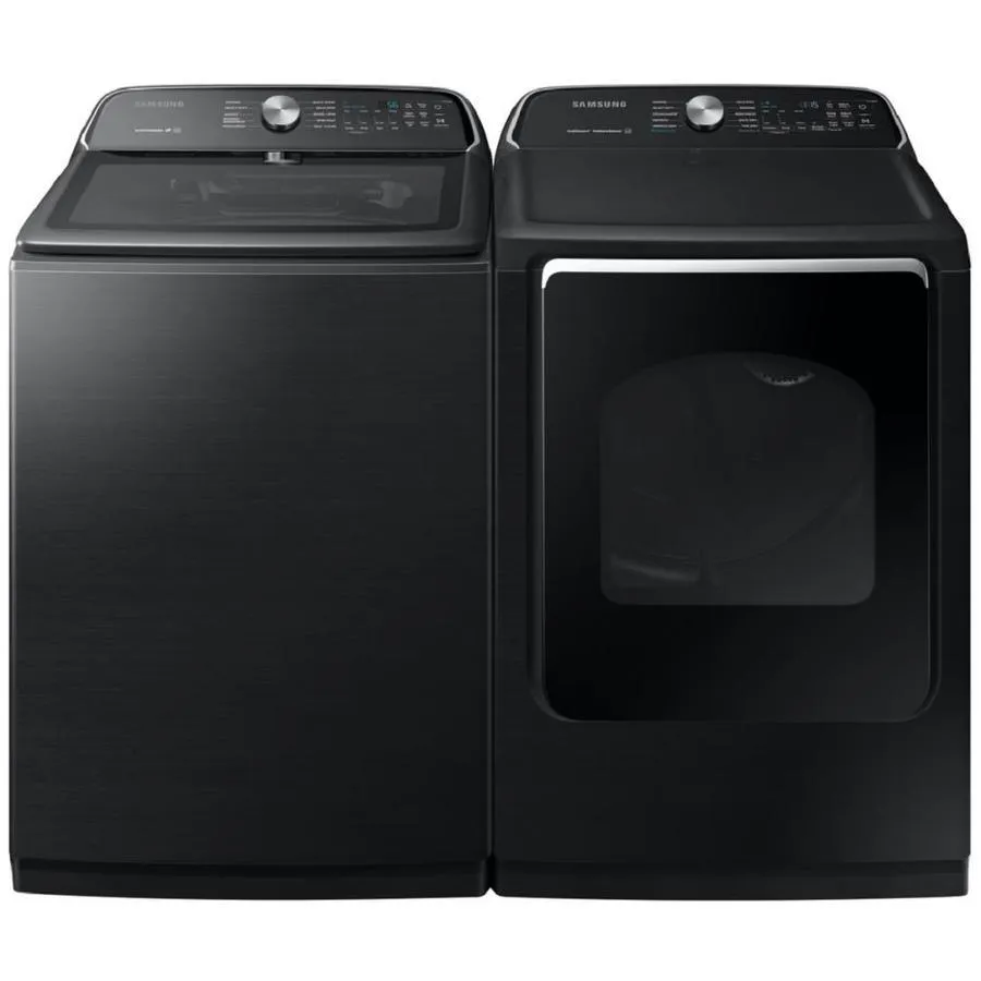 Samsung 7.4-cu ft Reversible Side Swing Door Steam Cycle Gas Dryer (Fingerprint Resistant Black Stainless Steel) ENERGY STAR, photo 6 of 8