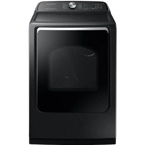 Samsung 7.4-cu ft Reversible Side Swing Door Steam Cycle Gas Dryer (Fingerprint Resistant Black Stainless Steel) ENERGY STAR, photo 7 of 8