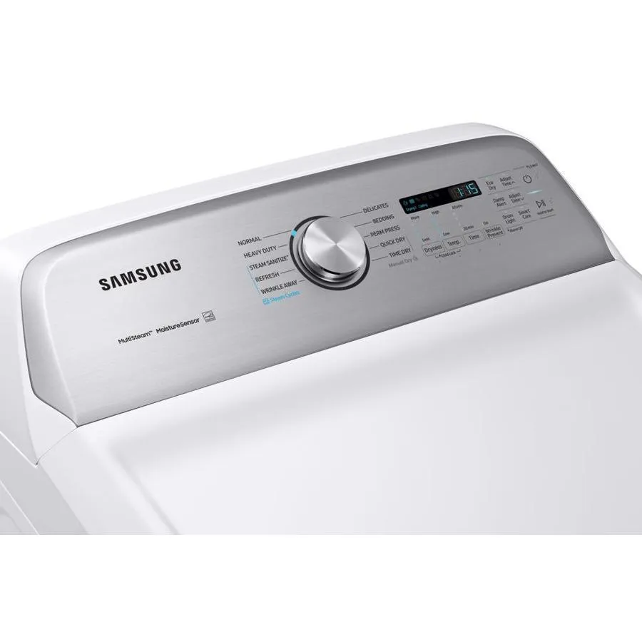 Samsung 7.4-cu ft Reversible Side Swing Door Steam Cycle Gas Dryer (White) ENERGY STAR, photo 4 of 8