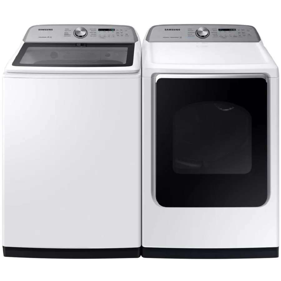 Samsung 7.4-cu ft Reversible Side Swing Door Steam Cycle Gas Dryer (White) ENERGY STAR, photo 6 of 8