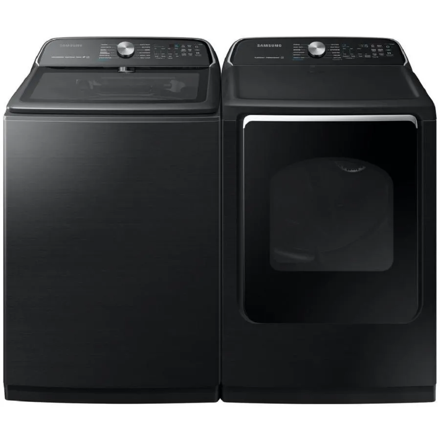 Samsung 7.4-cu ft Reversible Side Swing Door Steam Cycle Gas Dryer (Fingerprint Resistant Black Stainless Steel) ENERGY STAR, photo 6 of 8