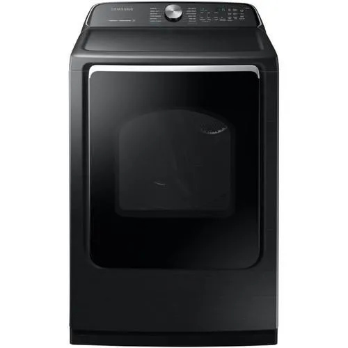Samsung 7.4-cu ft Reversible Side Swing Door Steam Cycle Gas Dryer (Fingerprint Resistant Black Stainless Steel) ENERGY STAR, photo 7 of 8