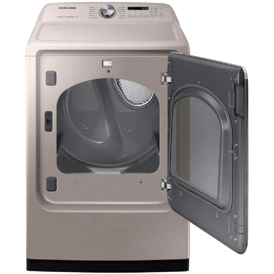 Samsung 7.4-cu ft Reversible Side Swing Door Steam Cycle Gas Dryer (Champagne) ENERGY STAR, photo 2 of 8