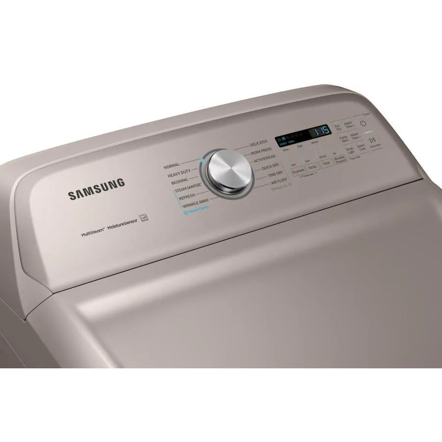 Samsung 7.4-cu ft Reversible Side Swing Door Steam Cycle Gas Dryer (Champagne) ENERGY STAR, photo 4 of 8