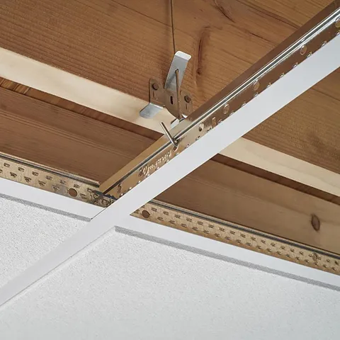 QuickHang 2 × 4 ft White Ceiling Grid Kit, 64-sq ft Coverage