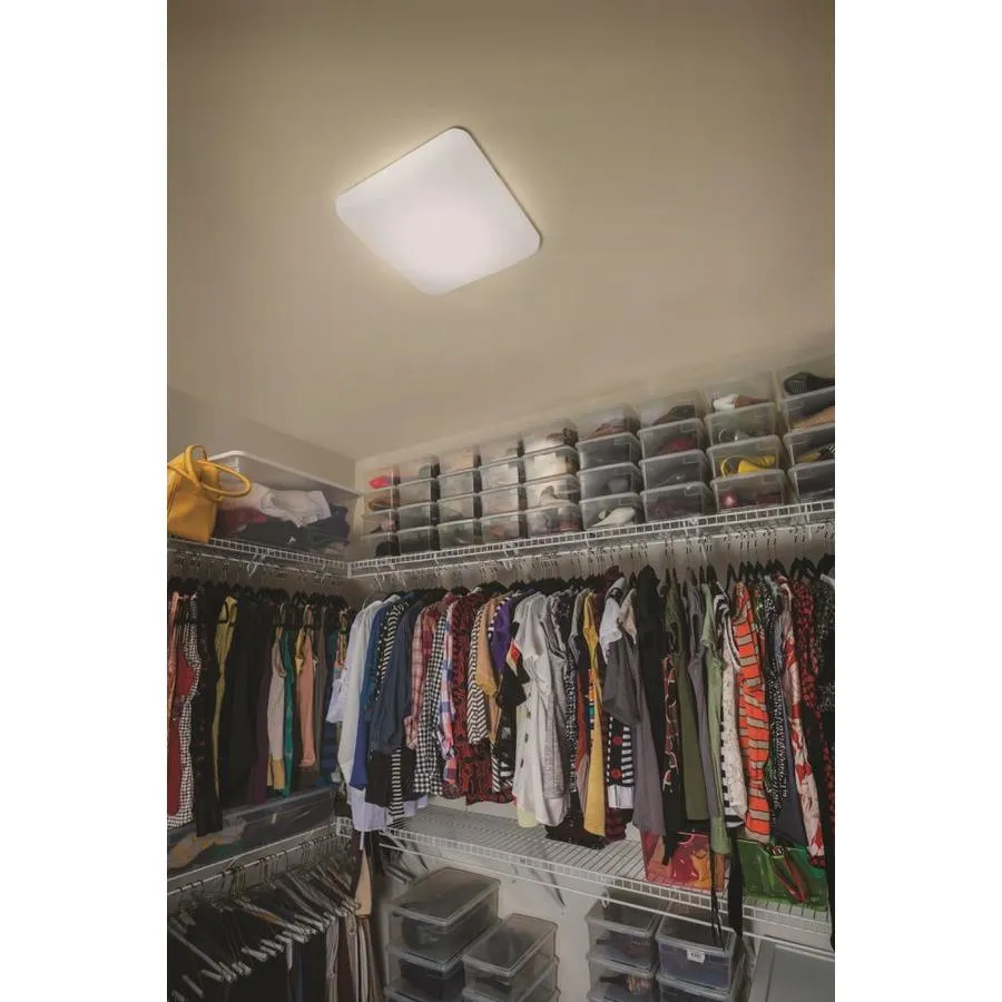 Lithonia Lighting LED low profile square flush mount 12-in White Modern/Contemporary LED Flush Mount Light, photo 5 of 6