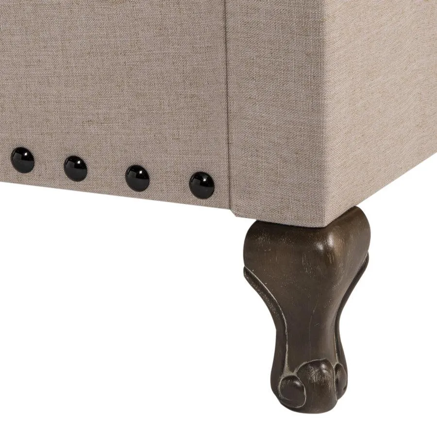Safavieh Hathaway Taupe Full Upholstered Bed, photo 4 of 5