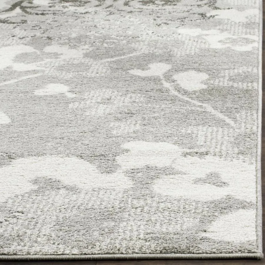 Safavieh Adirondack Serene 3 x 5 Silver/Ivory Indoor Damask Coastal Throw Rug, photo 2 of 4
