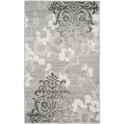Safavieh Adirondack Serene 3 x 5 Silver/Ivory Indoor Damask Coastal Throw Rug, photo 4 of 4