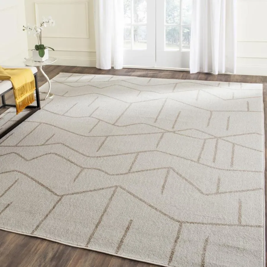 Safavieh Amherst Bridgette 5 x 8 Ivory/Gray Indoor/Outdoor Abstract Handcrafted Area Rug, photo 3 of 4