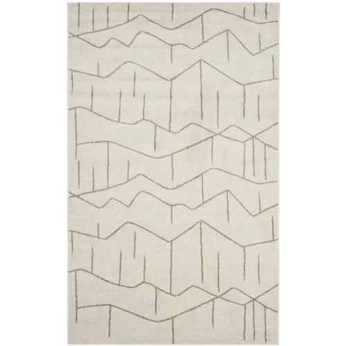 Safavieh Amherst Bridgette 5 x 8 Ivory/Gray Indoor/Outdoor Abstract Handcrafted Area Rug, photo 4 of 4