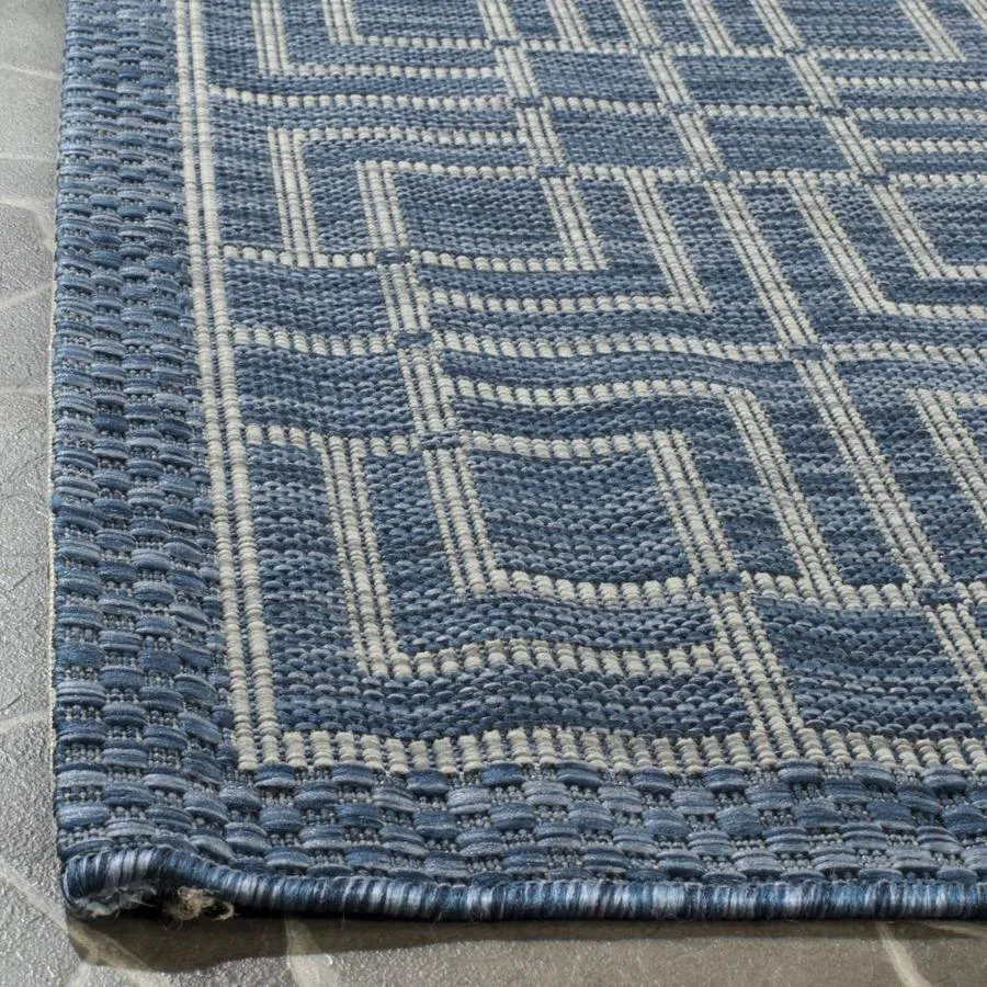 Safavieh Courtyard Metro 5 x 8 Navy/Gray Indoor/Outdoor Geometric Coastal Area Rug, photo 2 of 3